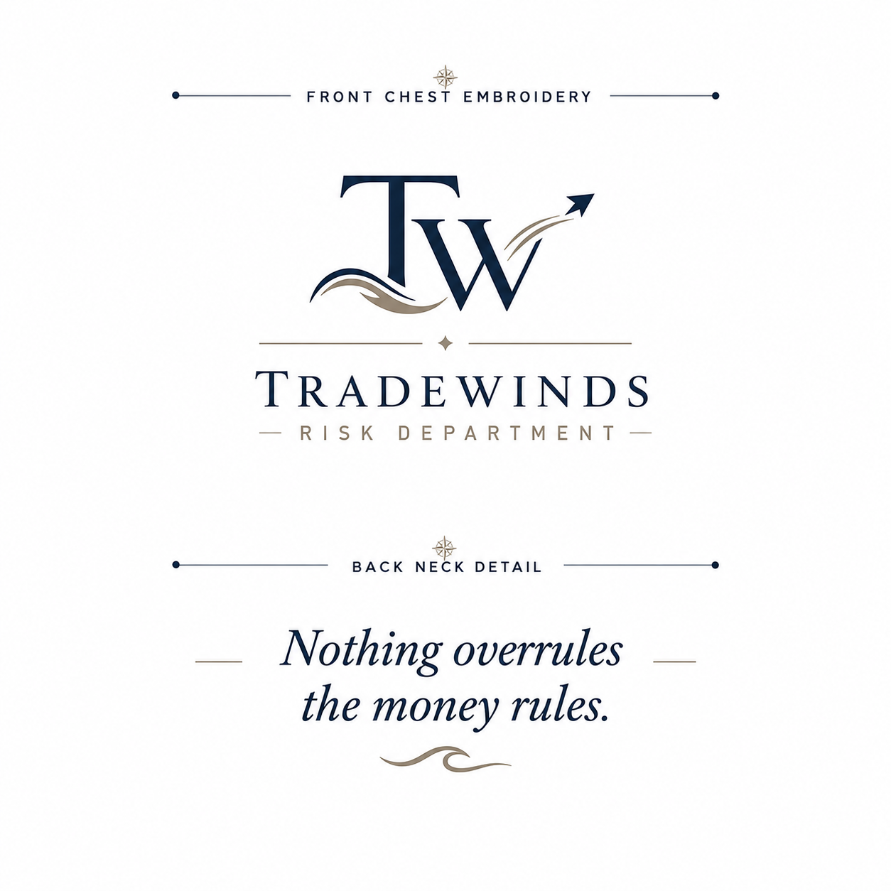 Tradewinds Risk Department Vest design sheet