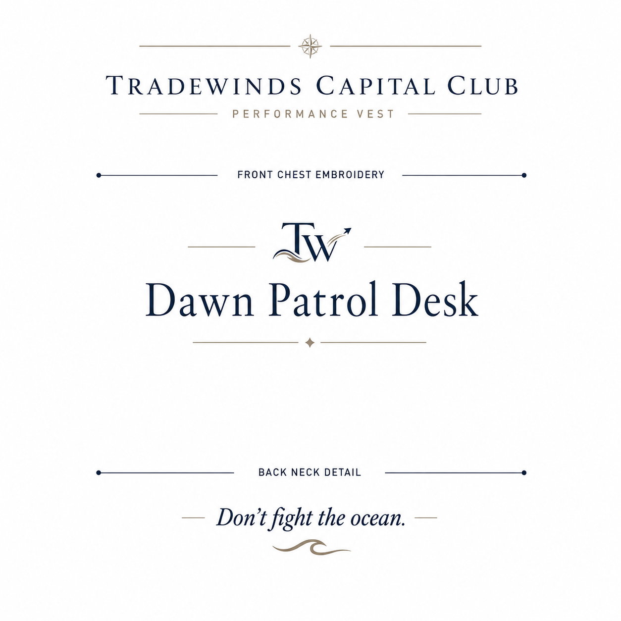 Dawn Patrol Desk Quarter Zip design sheet